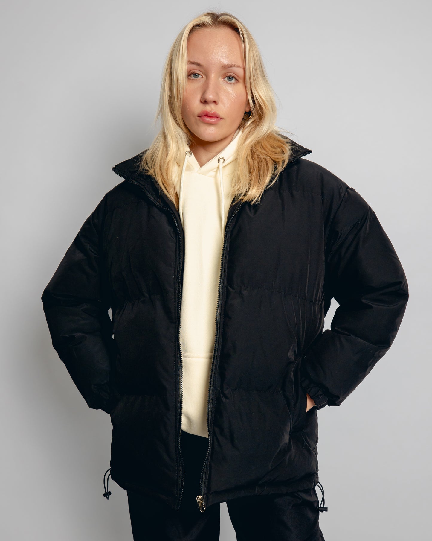 Core Puffer Jacket - Cotton Exterior - Black